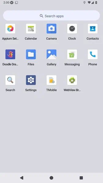 Android launcher showing Doodle Dragon Studio Staging ready to open